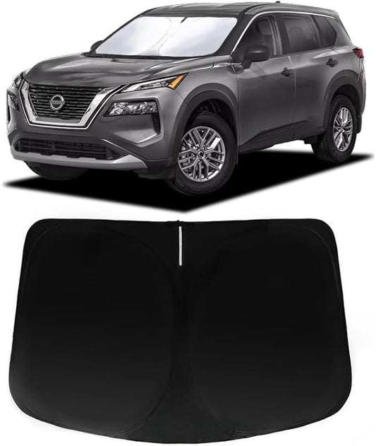 Windshield Sun Shade for 2024 2025 2026 Nissan Rogue(Not for Rogue Sport), Car Front Window Sunshade with 240T Sun Visor Protector Blocks UV Rays Heat Sun Shield Accessories