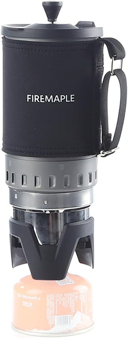 Fire-Maple Crater Radiant Cooking System - w/Micro Pressure Regulated Valve, Solo Compact and Windproof Water Boiler, Ideal for Hiking, Climbing, Camping and Emergency uses, 0.8L.