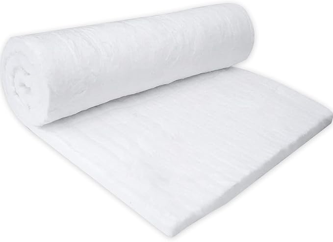 60'' x24'' x1'' (Thick) Ceramic Fiber Blanket Fireproof Insulation Baffle Rated to 2400F, High-Temperature Resistance for Oven Stoves, Kilns, Forges