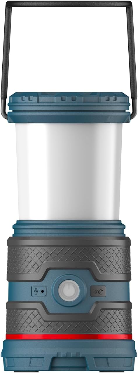 Coast EAL35R 1000 Lumen Voice-Controlled LED Emergency & Camping Area Lantern with Warm, Cool White, Day, Red & Red Flashing Mode, Power Bank Functionality - Ocean
