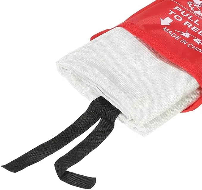 Fire Blankets, 2-Pack 40" x 40"– Emergency Fire Blanket for home & Kitchen Safety – Fire supression, fireproof Blanket for Stove, & Cooking Fires – Fiberglass febric, Heat Resistant Fire Safety Tool