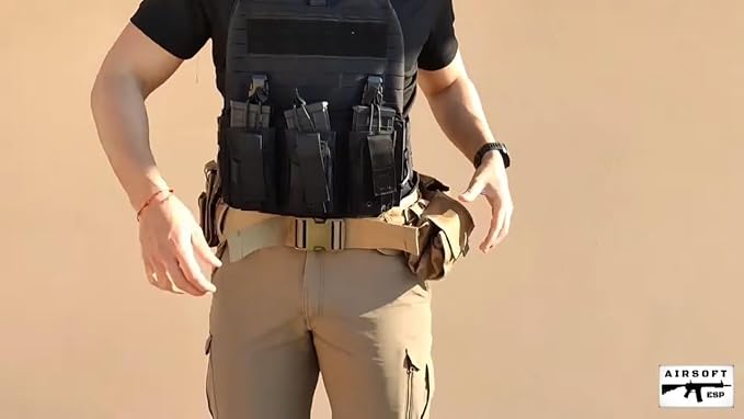 YAKEDA Tactical Battle Belt Duty Belt Law Enforcement Utility Belt Police Belt Set 5 PCS