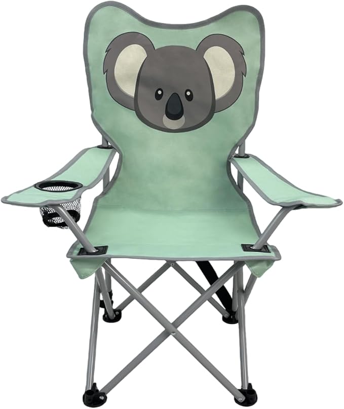 MOUNTAIN SUMMIT GEAR Kids Camping Chair - Foldable Camp Chair with Carrying Case for Outdoor Recreation, Sports, Camping and Fishing (by Caddis Sports) (2, Koala)