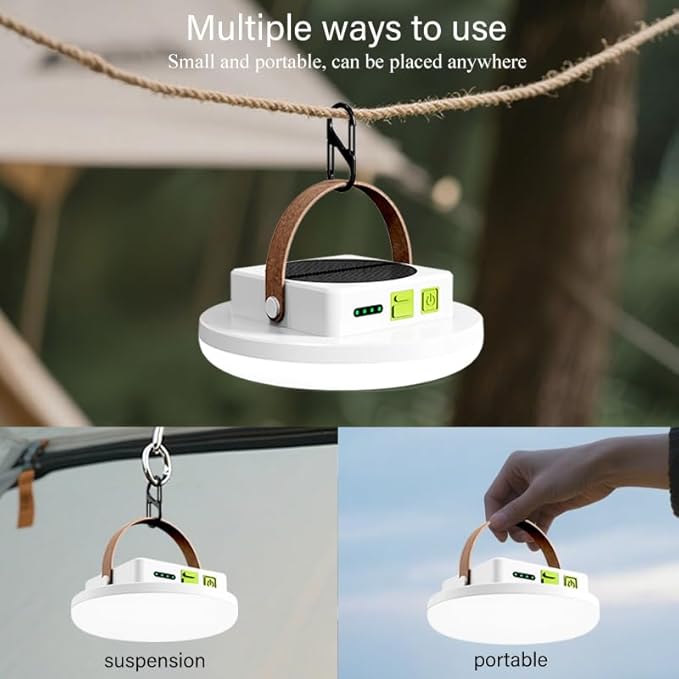 Solar Camping Lights 100 LEDs 4500 Lumens 45W 7200mAh Portable Gear Power Outage Emergency for Home , USB Outdoor Rechargeable Hanging Lantern Canopy Tent Light