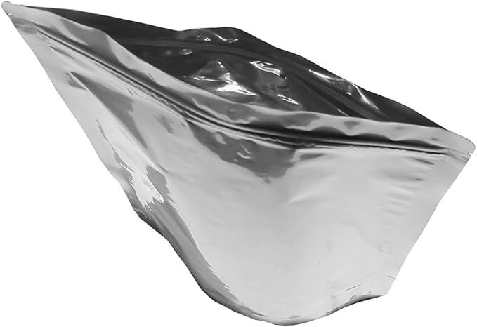 PackFreshUSA: 2-Quart 8" x 12" x 4" Seal-Top Stand-Up Mylar Bags - Long-Term Food Storage - 7 Mil Thick - Resealable - Heat Sealable - 50 Pack