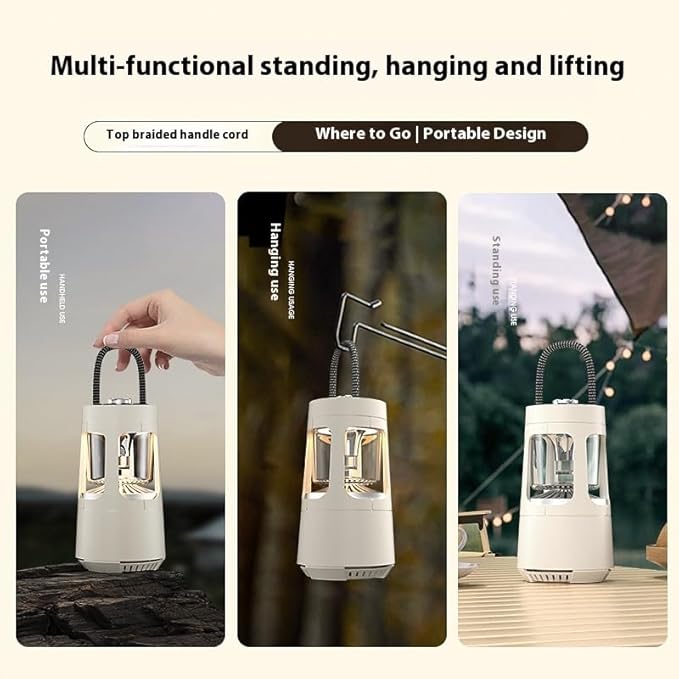 Outdoor Bluetooth Speaker Lantern – LED Camping Light with 360° Surround Sound, Wireless Portable Speaker with 2 Light Modes, IPX5 Waterproof for Patio, Hiking, Backyard, Party, Gifts