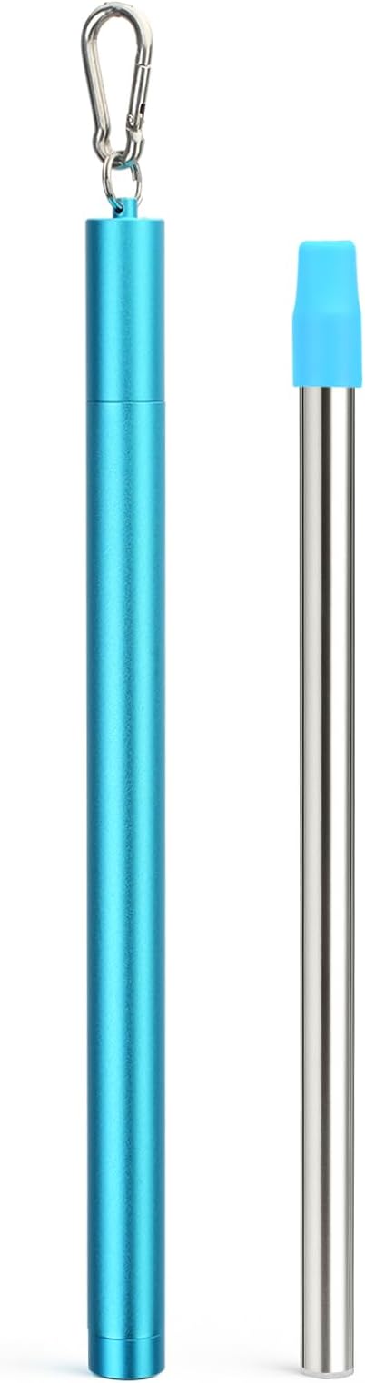 Sursip Water Filter Straw Reusable Stainless Steel Portable Outdoor Emergency Survival Gear for Camping & Hiking Travel Personal Water Purifier Filter Straw(1 Pack)