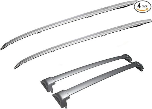 Roof Rack Cross Bars & Side Rail Kit for Honda CRV CR-V 2023-2026 – Durable Aluminum Alloy, Complete Set with 2 Cross Bars + 2 Side Rails, Secure Transport for Kayaks, Bikes, Cargo Carriers & Luggage