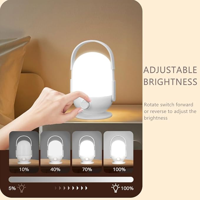 LED Lanterns for Power Outages 4Pack, Dimmable Rechargeable Battery Operated Lights, Portable Outdoor Camping Lights for Hiking Emergency Survival (White-4Pack)