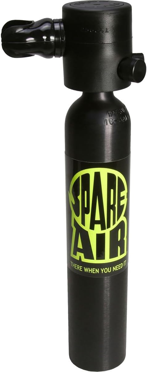 Spare Air Original Mini Scuba Tank - 3 cu ft Dive Cylinder - Made in USA-DOT Marked Tank with Holster, Leash, Refill Adapter