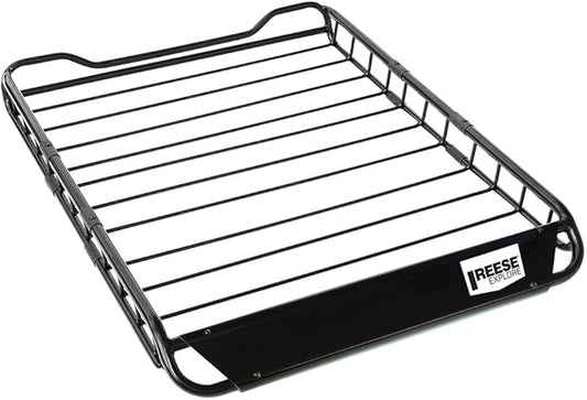 Reese Explore 1391300 Rooftop Cargo Basket, 44 x 35 Inches, 125 lbs. Capacity, Fits Most Vehicles with Cross Bars