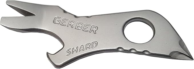 Gerber Gear Shard 7-in-1 Keychain Bottle Opener Multitool with Screwdriver, Fathers and Men from Daughter, Wife or Son - Silver