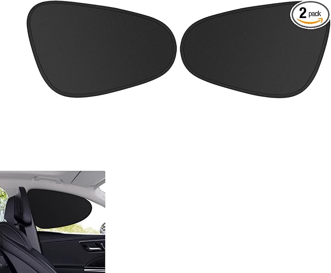 Car Side Window Sun Shades, 2 PCS Window Sunshades Privacy Curtains, Sun Glare and UV Rays Protection, Block Light for Breastfeeding, Taking a nap, Changing Clothes, Camping (Front Window)