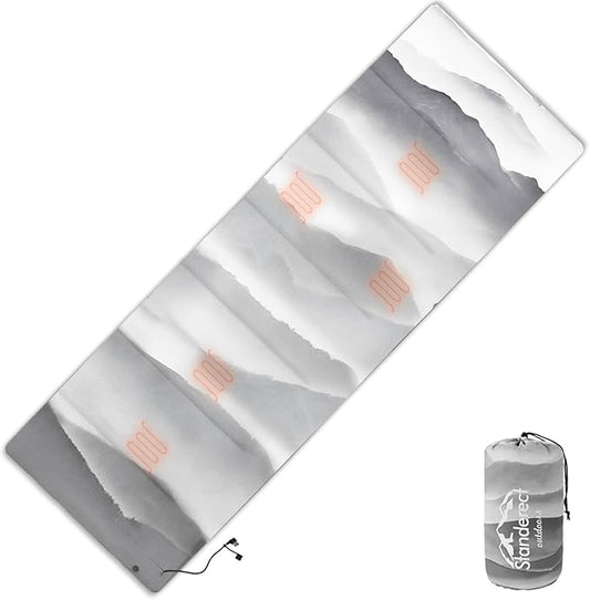Heated Sleeping Bag pad, Operated by 5V/2A USB Power Supply, 3 Adjustable Temperature Levels, Heated Sleeping Bag Liner for Cold Weather Backpacking or Hiking (Mountains, 76" x 24")