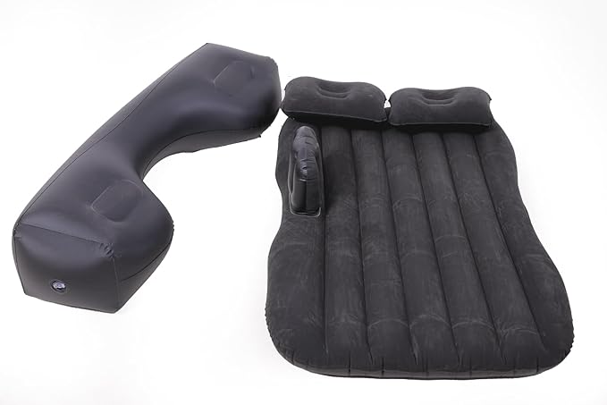 Onirii Inflatable Car Air Mattress Back Seat Bed with Air Pump,Thickened Portable Car Travel Sleeping Camping Air Mattress Blow Up Bed for Car Universal SUV