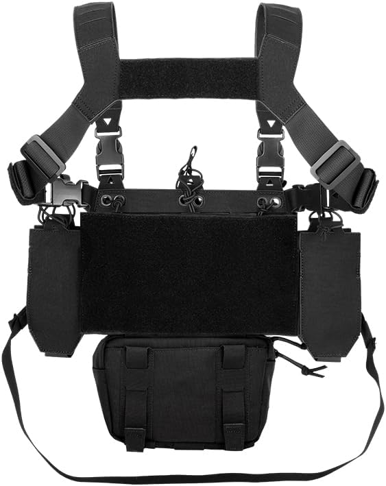 Tactical Chest Mini Rig 1000D Quick Release Multifunctional Tactical Vest Outdoor with Multi-Pockets
