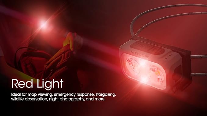 Nitecore NU21 Running Headlamp, 360 Lumen Ultralight USB Rechargeable with White and Red LEDs and a Sticker (White)