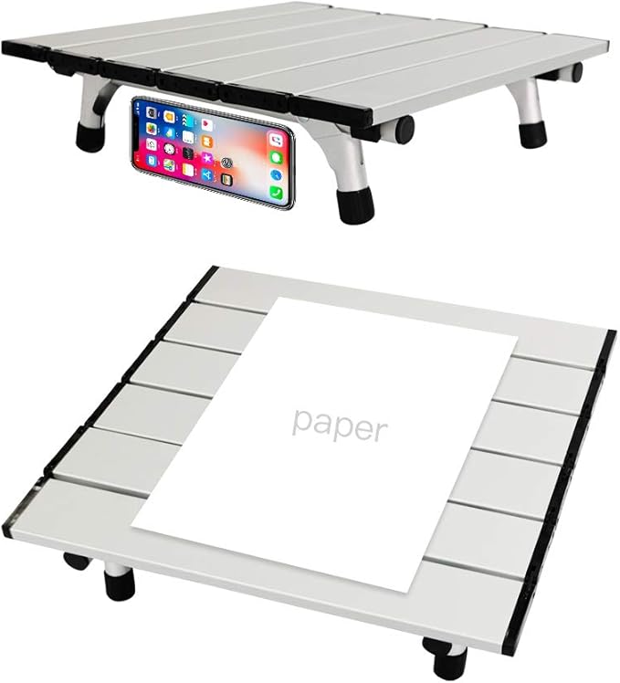 Small Camping Tables That Fold Up Lightweight Aluminium, Beach Tables for Sand Foldable, Camp Tables Portable Foldable, Portable Picnic Table for Outdoor, Camping, Picnic, Hiking, Backpacking