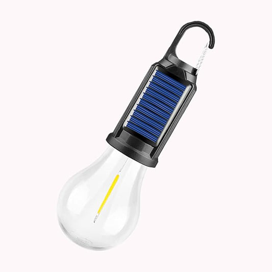 MODOAO Solar LED Camping Light, Rechargeable Outdoor Tent Lantern, Emergency Bulb Light with Clip Hook, Suitable for Camping, Hiking, and Barbecues