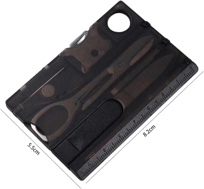 12-in-1 Credit Card Multi Tool, Pocket Survival Gear, Tool Gear Multitools and Accessories，Outdoor Barbecue Camping Tool Hiking Magnifier Tool,Multitools and Accessories