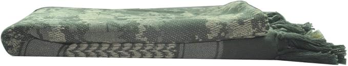Explore Land Cotton Shemagh Keffiyeh Tactical Desert Scarf Neck Head Wrap with Tassel for Men Women