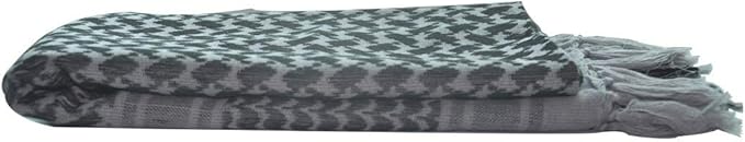 Explore Land Cotton Shemagh Keffiyeh Tactical Desert Scarf Neck Head Wrap with Tassel for Men Women