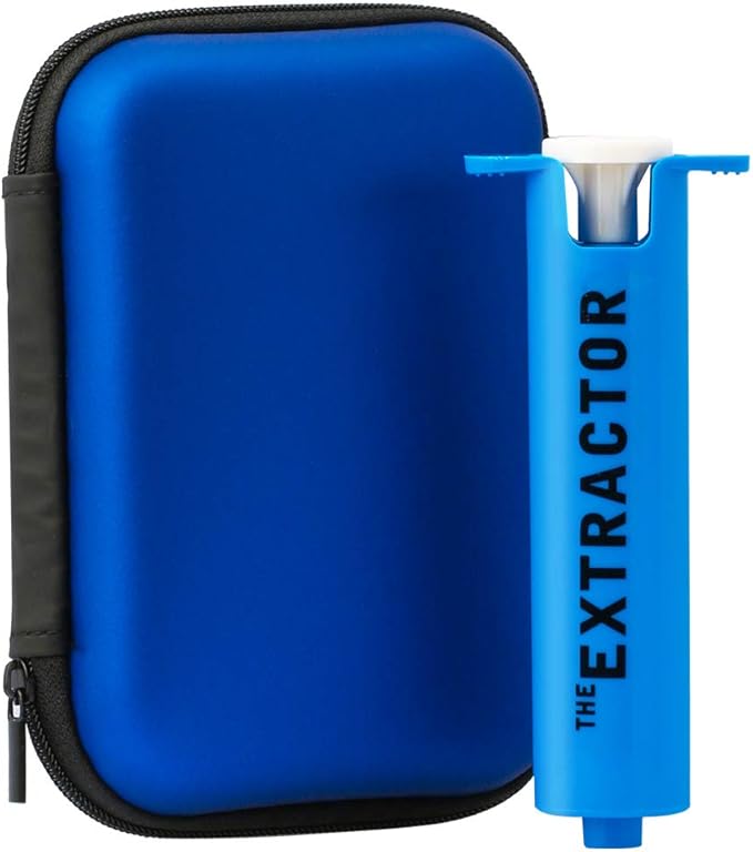 Snake Bite Kit, Bee Sting Kit, Emergency First Aid Supplies, Venom Extractor Suction Pump, Bite and Sting First Aid for Hiking, Backpacking and Camping. Includes Bonus CPR face Shield (Blue)