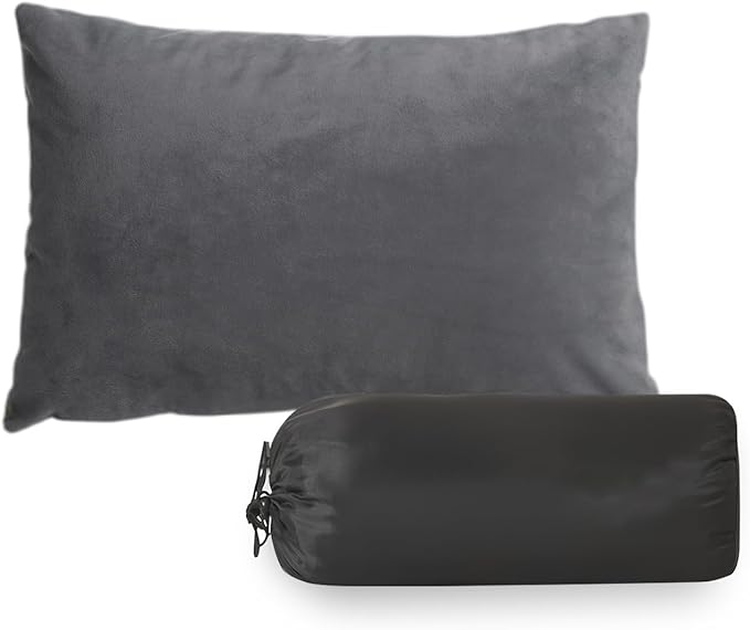 Small Shredded Memory Foam Pillow,Travel Pillow Compressible Camping Pillow,Compressible Medium Firm, Breathable Cover,Machine Washable
