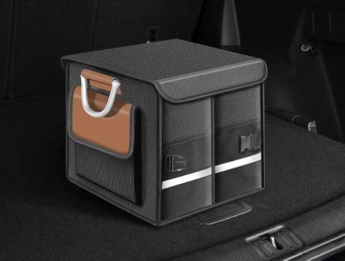Car Trunk Organizer for SUV, Foldable Car Organizers and Storage, Car Accessories 36L，Orange