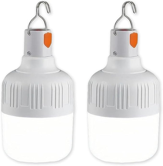 LED Camping Light, 800 lumens, Powered by Rechargeable Batteries, White Portable Pendant Lights, Waterproof (2.2IN-2)