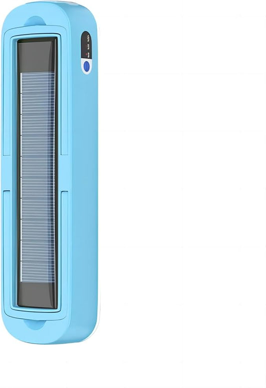 Solar Rechargeable Camping Lantern - 2000 Lumens, 4 Light Modes, Solar & USB Charging (Blue)