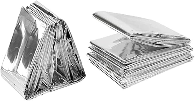 Global Medical Sales Supply Emergency Mylar Thermal Blanket | Survival Space Fire Blanket for Outdoor Adventures, Marathons, First Aid | Waterproof & Windproof | Ideal for Camping & Hiking