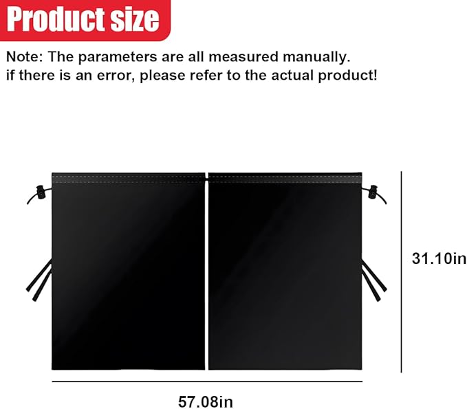 Car Privacy Curtain, Universal Blackout Rear Seat Divider Car Window Shades for SUV Van Sedan, UV Protection, Light Blocking Sun Shades for Travel, Camping, Baby Sleeping, Easy Install (1PC)