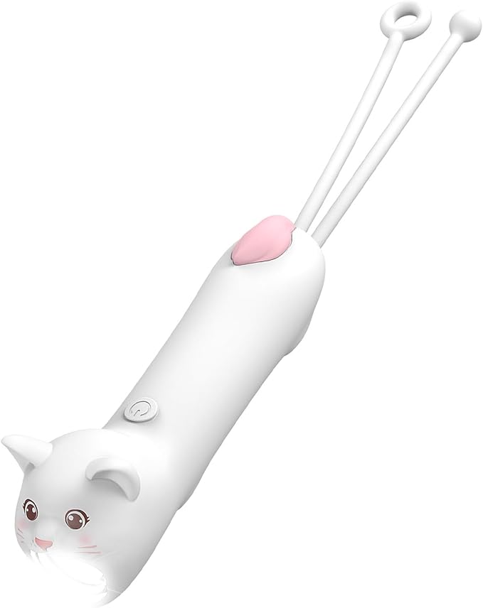 Teprewes White Cat Outdoor Kid's Flashlight Rechargeable, Led Flashlight, Fun and Lightweight Kid Flashlight Suitable for Camping and Outdoor Exploration, Dog Walking, Birthday Gift
