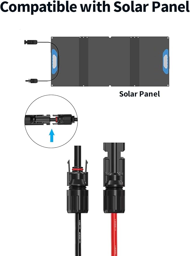 Tonton 7-in-1 Solar Panel Connector Kit, Universal M-C-4 Cable to DC 8mm XT60 Anderson Adapter for RC Battery RV GZ Yeti Jackery Ecoflow River Renogy Power Station, Generator