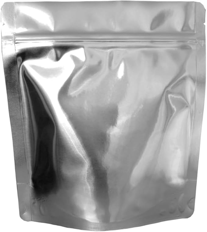 PackFreshUSA: 100 Pack - 7 Mil - Quart Seal-Top Stand Up Mylar Bags - 200cc Oxygen Absorbers - Rounded Corners - Long-Term Food Storage Guide