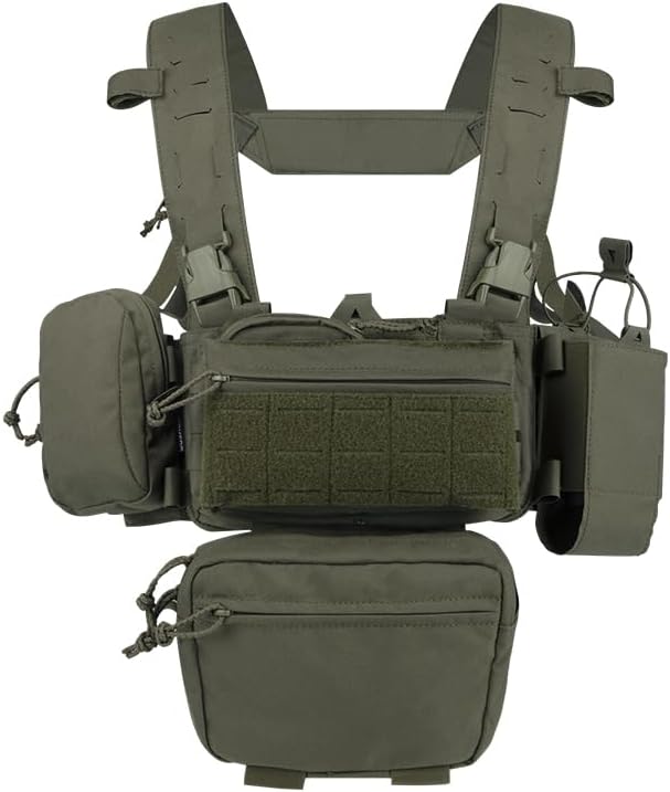Tactical Chest Mini Rig 1000D Quick Release Multifunctional Tactical Vest Outdoor with Multi-Pockets