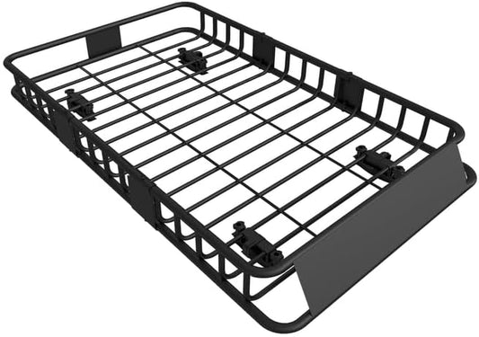 FORWODE 250LBS Universal Roof Rack Basket, 64"x39"x6" Rooftop Cargo Carrier Rack, Rust-Proof Roof Cargo Basket for Suvs, Trucks, Vehiclesor Suvs, Trucks, Vehicles