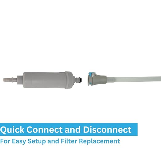 200-Gallon Inline Water Filter with Quick-Connect-Disconnect, Filter for Backpacking and Camping Systems, Desktop Water Dispenser, Filter Straw, Filter Bottle, Water Filtration System for Emergencies