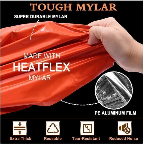 Survival Tent Kit All Weather Protection for Camping, Hiking & Survival Includes Emergency Whistle, Paracord, Blanket