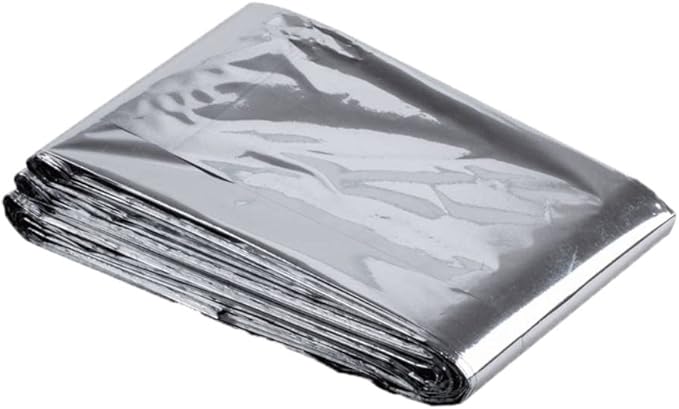 Global Medical Sales Supply Emergency Mylar Thermal Blanket | Survival Space Fire Blanket for Outdoor Adventures, Marathons, First Aid | Waterproof & Windproof | Ideal for Camping & Hiking