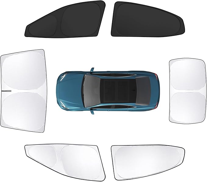 8pcs Car Window Shades for Toyota Camry 2025 2026 Accessories,Windshield Side Rear Full Sunshade,Sun Visor UV Blocking, Privacy Protection and Blackout for Camping Outdoor