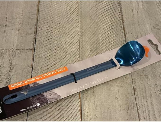 TOAKS Titanium Long Handle Spoon with Polished Bowl (Blue)