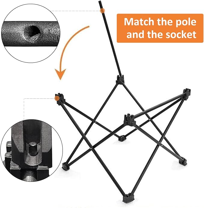 MOON LENCE Ultralight Folding Camping Table, Compact,Portable with Carry Bag, for Outdoor Cooking, Picnic, Camp, Boat, Travel (Black - M)