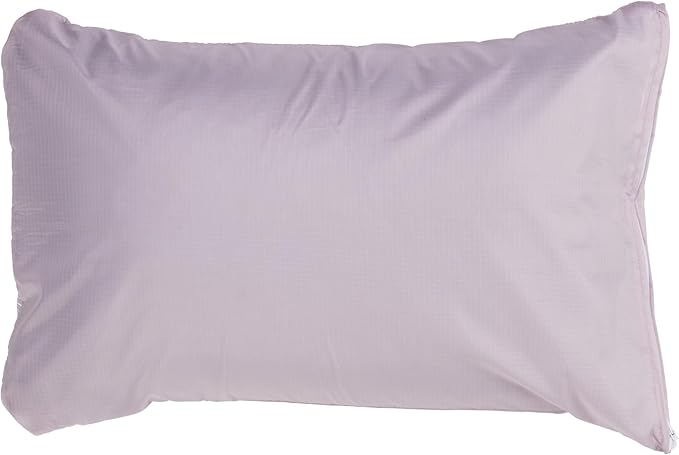 Klymit Drift Camping Pillow | Lightweight, Travel Head Rest for Sleep Filled with Shredded Memory Foam, Reversible Outer Cover for Extended Use, Large Size — Orchid