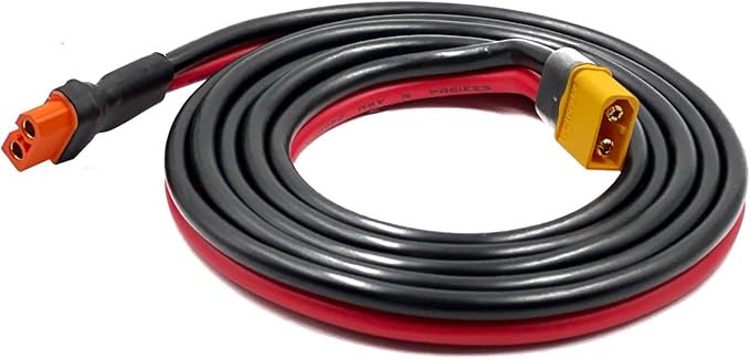 XT60i to XT60 Male Cable 10AWG Extension Cable Compatible for Ecoflow Portable Power Station Solar Generator (5FT)