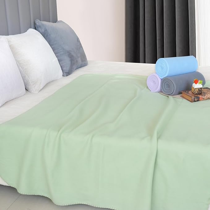 ZYFZCYBL Fleece Throw Blankets Lightweight Warm Soft Cozy Pet-Friendly Bulk Fleece Throw Blanket Solid for Home Bed, Sofa，Office,Gifts, Couch (Pack of 6-50 x 60 inch，Assorted 1)