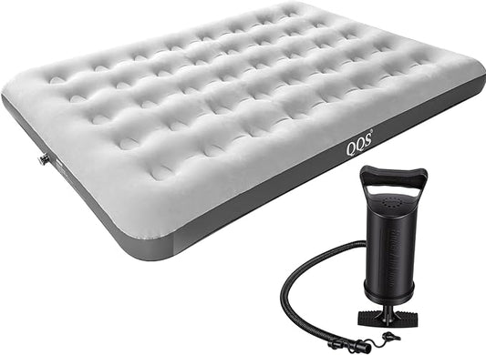 Air Mattress Full with Hand Pump, 8.6'' Ultra-Light Inflatable Bed, 220lb Support Waterproof Sleeping Pad for Tent Camping, Hiking & Home