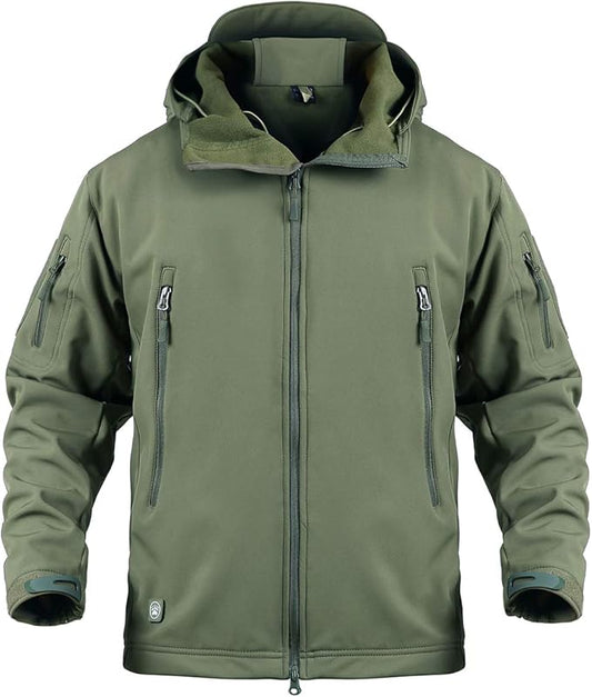 ReFire Gear Men's Army Special Ops Military Tactical Jacket Softshell Fleece Hooded Outdoor Coat