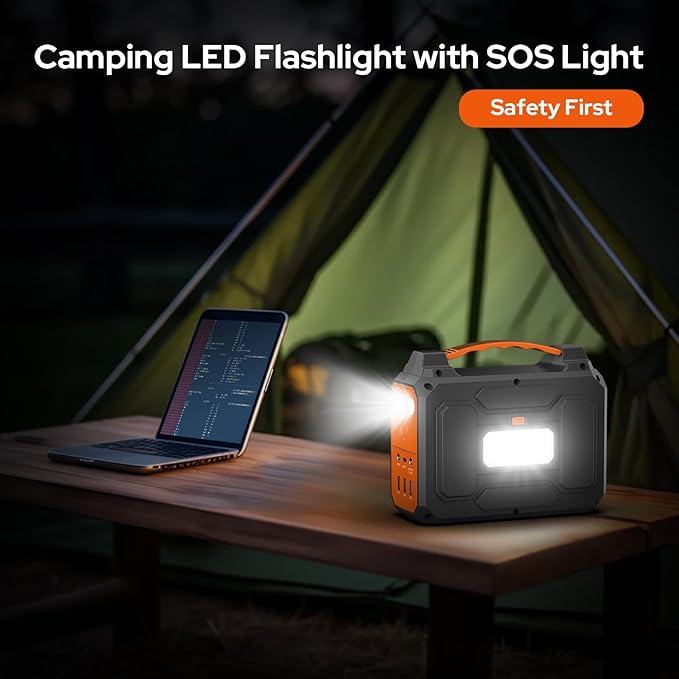 ZeroKor Portable Power Station, 100W Power Pack with AC Outlet, Portable Solar Generator 146Wh External Battery with DC USB C QC3.0 for Smart Devices Camping Home RV VanLife(without Solar Panel)